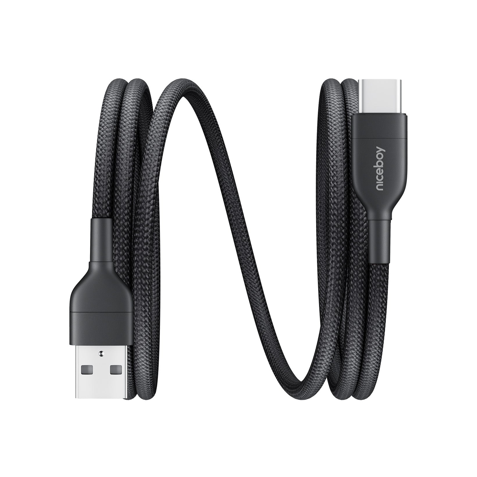 Niceboy Mágneses Töltőkábel USB-A-ról USB-C-re Fekete