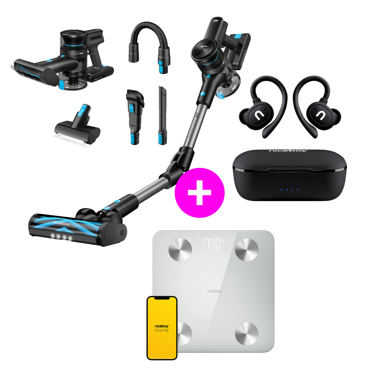 Akciós szett Hurricane H7 + Airsport 3 Pro + Smart Scale 2