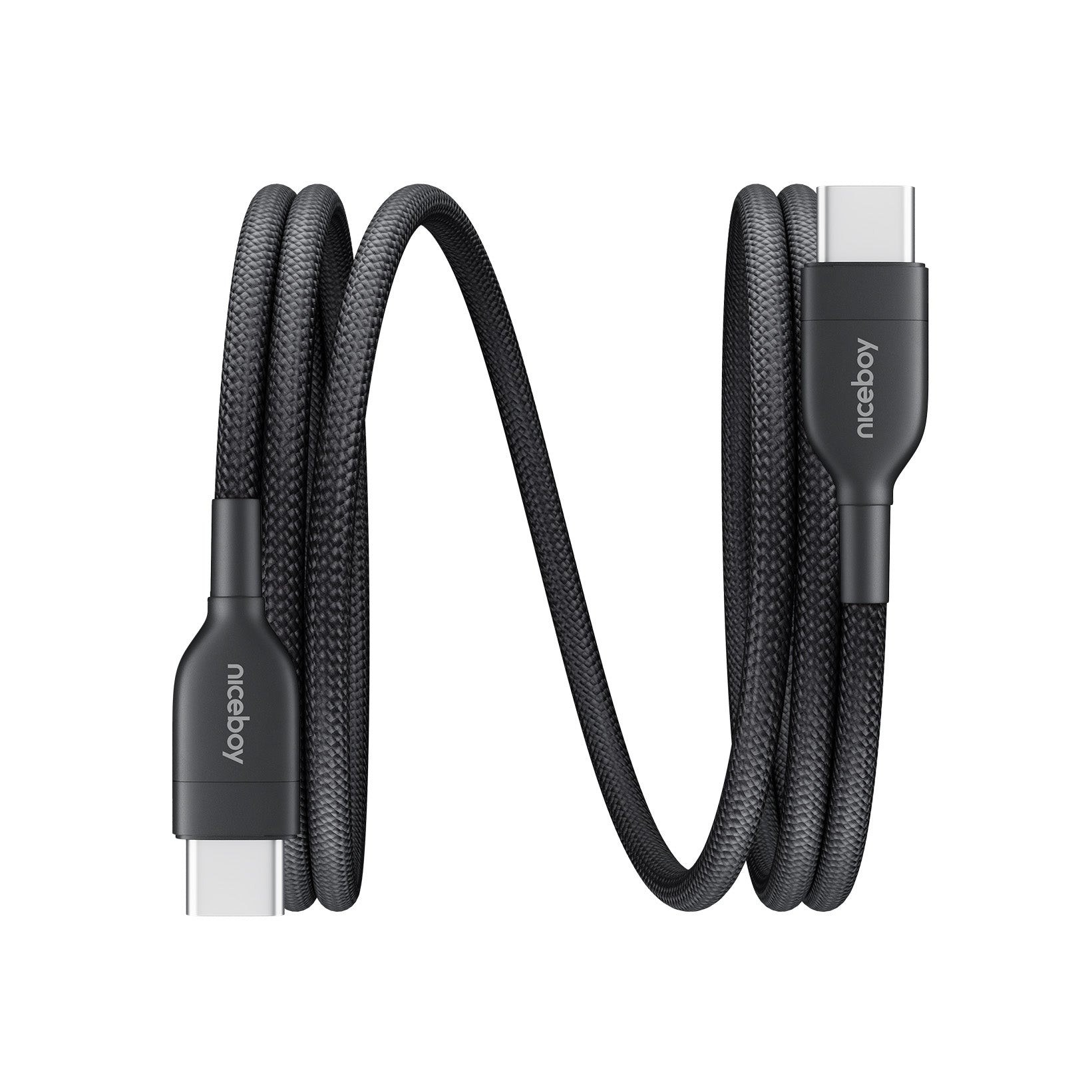 Niceboy Mágneses Töltőkábel USB-C - USB-C 240W Fekete