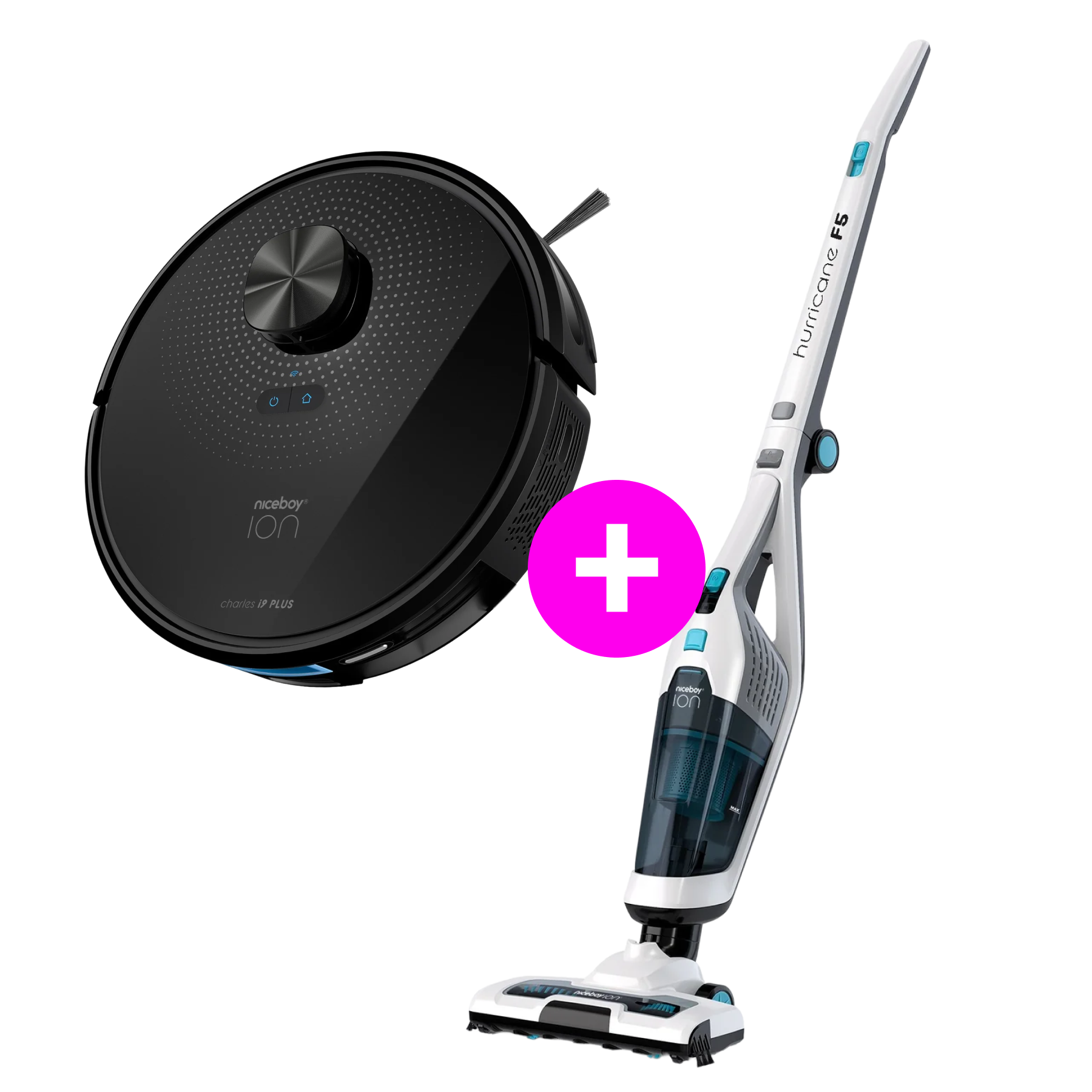 Akciós szett Charles i9 Plus Fekete + Hurricane F5