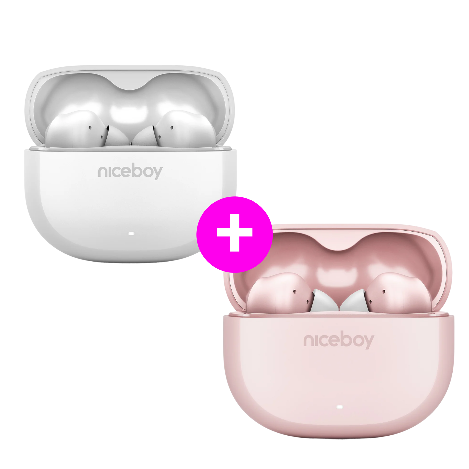 Akciós szett 2× Pins 4 Fehér + Rózsaszín